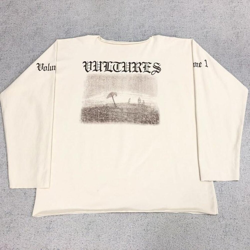 Kanye Tee Sunset Beach Print Long Sleeve T Shirt